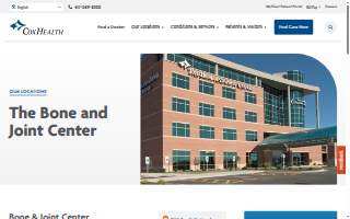 CoxHealth Bone & Joint Center Radiology website