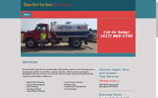German Septic Tank & Grease Trap Pumping website