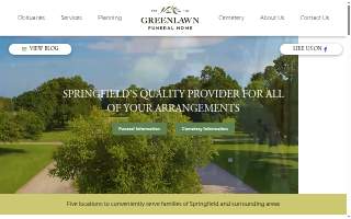 Greenlawn Funeral Homes website
