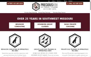 Precious K9s of Springfield website