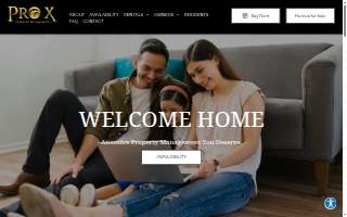 Pro X Property Management website