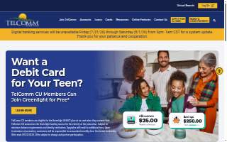 TelComm Credit Union website