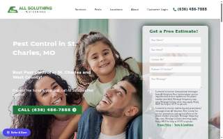 All Solutions Pest Control of St. Charles website