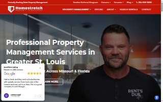 Homestretch Property Management of St. Charles website