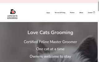 Love Cats Grooming website