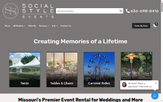 Social Style Events website