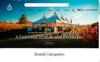 Universal Rentals and Events of Oakville website