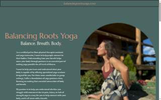 Balancing Roots Yoga LLC website