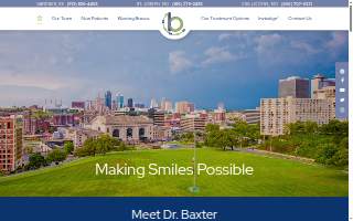 Baxter Orthodontics website