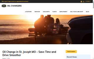 Oil Changers website