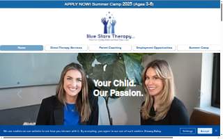 Blue Stars Therapy website