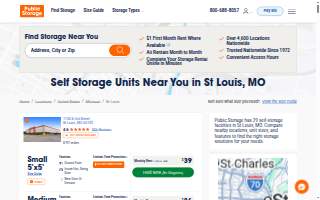 Public Storage website