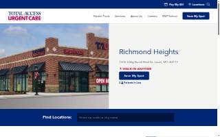 Total Access Urgent Care - Richmond Heights website