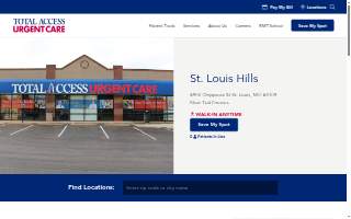 Total Access Urgent Care - St. Louis Hills website