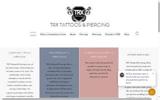 TRX Tattoos & Piercings website