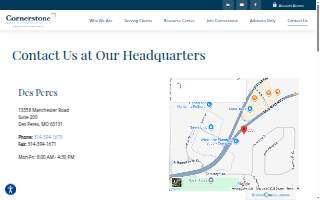 Cornerstone Wealth Management of St. Peters website