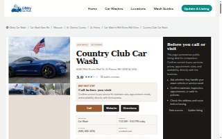 Country Club Car Wash website