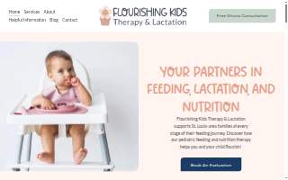Flourishing Kids Therapy and Lactation website