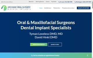 Archway Oral Surgery and Dental Implants of University City website