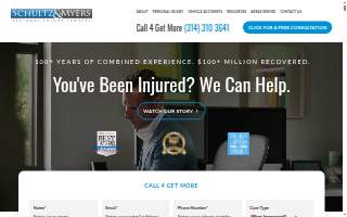 Schultz & Myers Personal Injury Lawyers St. Louis of University City website