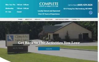 Complete Foot & Ankle Center website