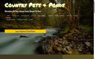 Country Pets & Ponds website