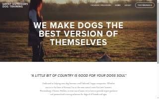 Great Outdoors Dog Training website
