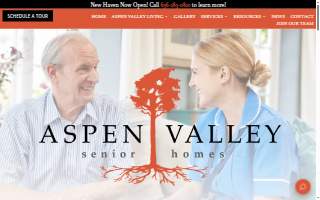 Aspen Valley Senior Home website