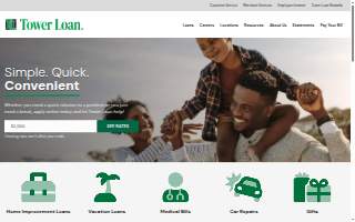 Tower Loan of Washington website