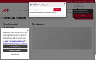 Henkle's Ace Hardware website