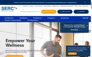 SERC Physical Therapy of Webb City website