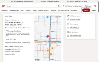 Walgreens Pharmacy of Webb City website