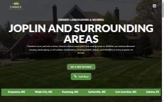 Zimmer Landscape & Mowing website