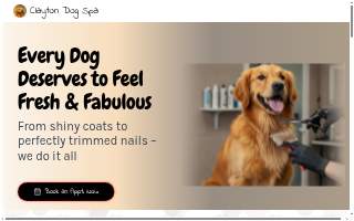 Clayton Dog Spa website
