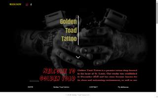 Golden Toad Tattoo website