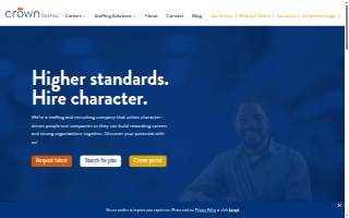 Crown Staffing website