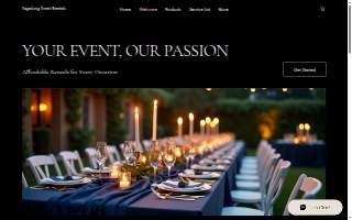 Tagalong Event Rentals website