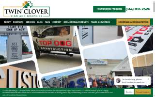 Twin Clover Sign and Graphics website