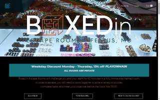 Boxed In Escape Rooms website