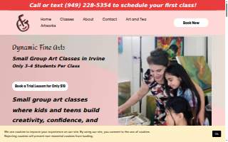 Dynamic Fine Arts Academy website