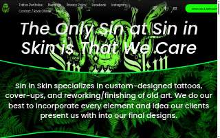 Sin in Skin Tattoo Collective of Wildwood website