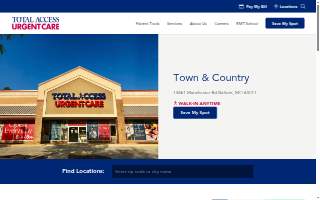 Total Access Urgent Care - Town & Country of Wildwood website