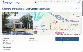 Children’s of Mississippi - Gulf Coast Specialty Clinic website