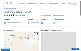 Classic Collision of Biloxi website