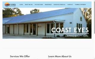 Coast Eyes Clinic & Optical website
