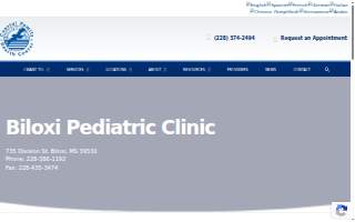 Coastal Family Health Center Biloxi Pediatric Clinic website