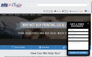 PDQ Printing of Biloxi website