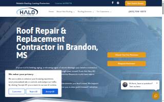 Halo Roofing and Restoration LLC website