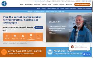 Hearing Center website