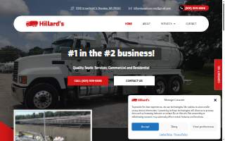 Hillard's Septic Tank & Grease Trap Service website